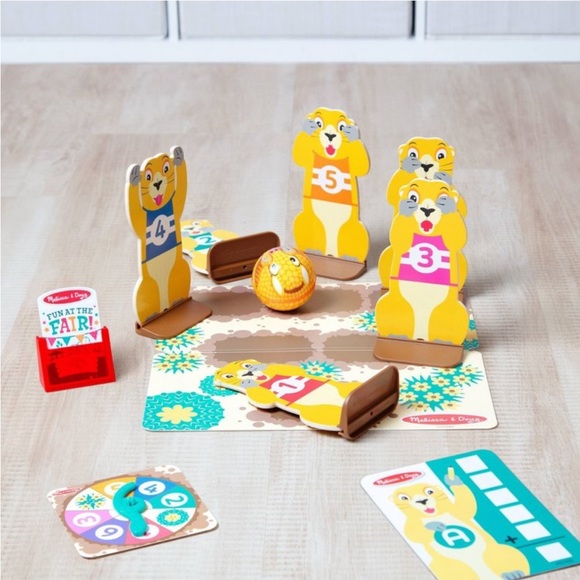 NEW Melissa & Doug Fun at the Fair! Wooden Armadillo Roll & Bowl Prairie Dog - Picture 6 of 9